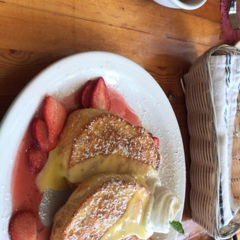 Cream Pot - Strawberry pancakes and a side of potatoes - Breakfast & Brunch Near Me - Honolulu, Hawaii