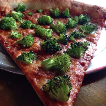 Satchel's Pizza - Slice with broccoli - the healthy slice - Pizza Near Me - Gainesville, Florida