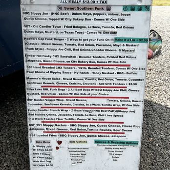 Sweet Southen Funk - Stand up menu at the truck. - Food Trucks Near Me - Candler, North Carolina Sweet Southen Funk - Stand up menu at the truck. - Food Trucks Near Me - Candler, North Carolina