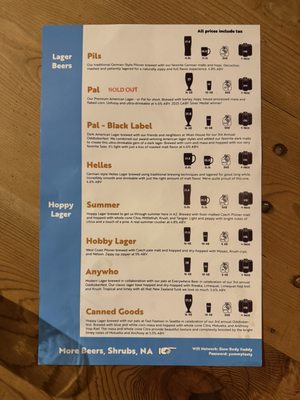 Menu photo 1 Slow Body Beer Tucson, AZ Menu photo 1 Slow Body Beer Tucson, AZ