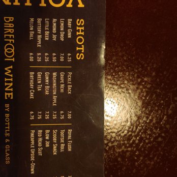 Wild Boar Tavern - a menu for a drink - Italian Near Me - Knoxville, Tennessee