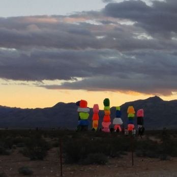 Seven Magic Mountains - So beautiful at dusk. - Public Art Near Me - Las Vegas, Nevada Seven Magic Mountains - So beautiful at dusk. - Public Art Near Me - Las Vegas, Nevada