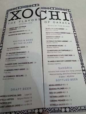 Menu photo 3 Xochi Houston, TX