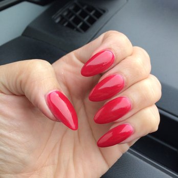 Super Nails - Gel color dipped almond shape - Nail Salons Near Me - Austin, Texas