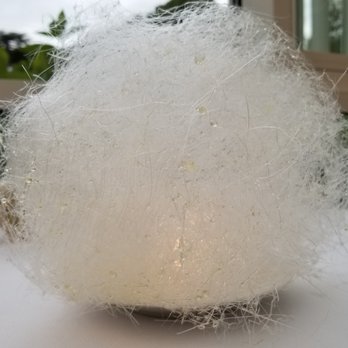Restaurant - Château de Sully - Spun sugar with a tea candle inside - French Near Me - Bayeux, 14