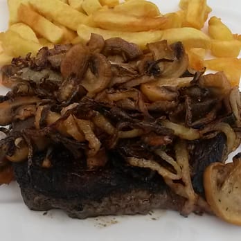 Zur dicken Emma - 24 ounce steak w sauteed onions and mushrooms. Fries on the side - German Near Me - Ramstein-Miesenbach, RP Zur dicken Emma - 24 ounce steak w sauteed onions and mushrooms. Fries on the side - German Near Me - Ramstein-Miesenbach, RP
