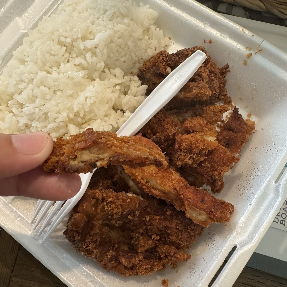 Burnt and dry chicken katsu