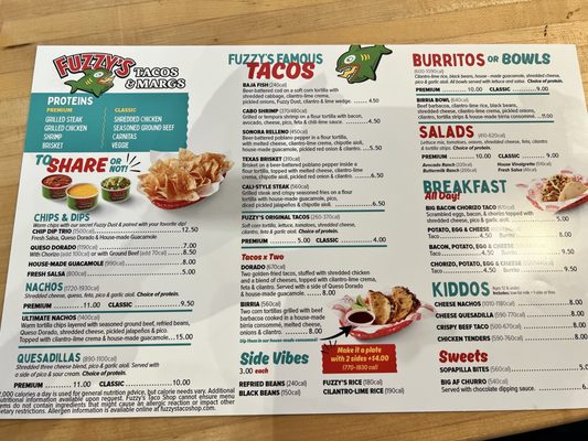 Menu photo 5 Fuzzy's Tacos and Margs Kingwood, TX
