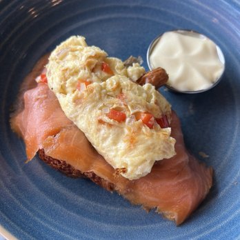 Delices Du Chef - Croissant Benedict with Smoked Salmon - French Near Me - Torrance, California