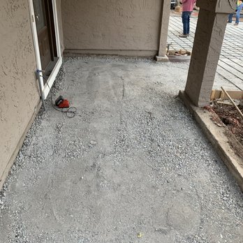 Golden Sky Landscape - Front porch graded and leveled for connecticut bluestone - Landscaping Near Me - San Jose, California