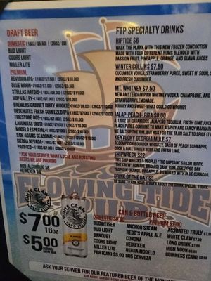 Menu photo 4 Flowing Tide Pub 5 Reno, NV