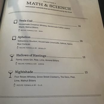 Principal's Office - Menu - Cocktail Bars Near Me - Colorado Springs, Colorado