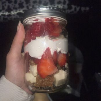 Slim Chickens - Desert Strawberry Cheesecake Jar Dessert - Chicken Shop Near Me - Albuquerque, New Mexico
