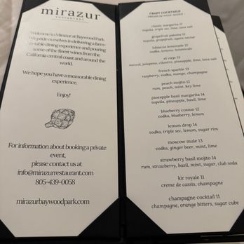 Mirazur Restaurant - Menu - Modern European Near Me - Baywood Park, California