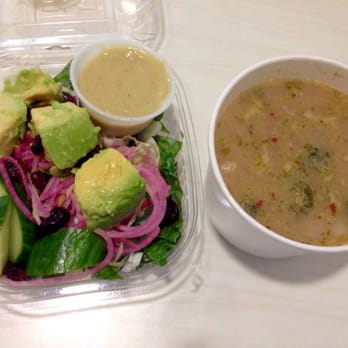 Juicy Brew - Salad + chickpea soup (both vegan) - Coffee & Tea Near Me - Honolulu, Hawaii