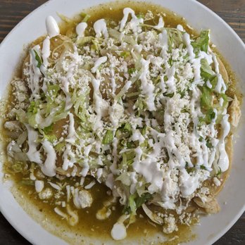 Potzolcano - Green chicken enchiladas - Mexican Near Me - Santa Ana, California