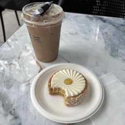 Smoked pineapple tart and iced mocha Smoked pineapple tart and iced mocha