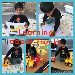 Little Minds Academy - Big Trucks are always fascinating for kids!!! Children enjoying the hands-on activities to learn interesting facts about trucks