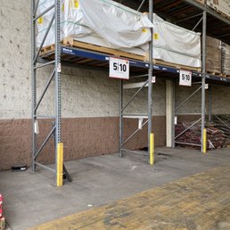 Empty bays. My husband had to go into the parking lot again just to grab products he needed.