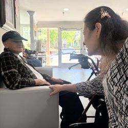 Westgate Villa - Mom happily interacting with other residents