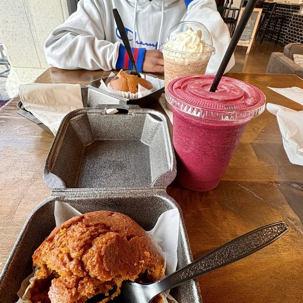 Gather - Pumpkin muffin, blueberry muffin, triple green berry smoothie, Flavored Cream Frappe - Coffee & Tea Near Me - Chesapeake, Virginia
