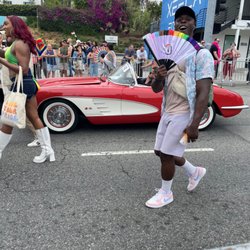 WeHo Pride - Cool car and a cutie.
