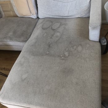 JM Carpet Cleaning - Couch Before - Dirt, water stains, only a 3 year old couch. - Carpet Cleaning Near Me - Pacoima, California