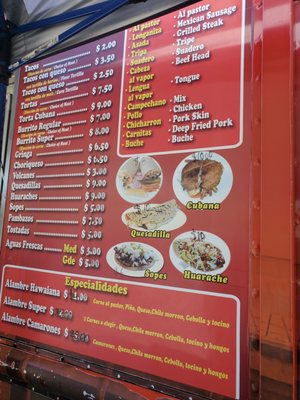 Menu photo 3 El Torito Azteca San Jose, CA