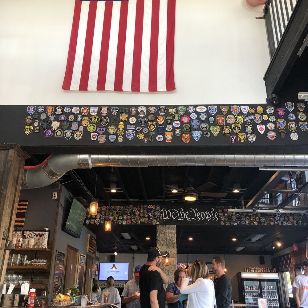 First Line Brewing - Patriotism is evident here - Breweries Near Me - Orchard Park, New York