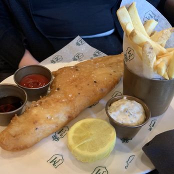 Monarch & Lion - Fish and chips. Haddock. Daaaaaamn - British Near Me - Chicago, Illinois Monarch & Lion - Fish and chips. Haddock. Daaaaaamn - British Near Me - Chicago, Illinois