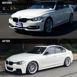 Painted aftermarket front bumper, side skirts and blended passenger side (not shown).