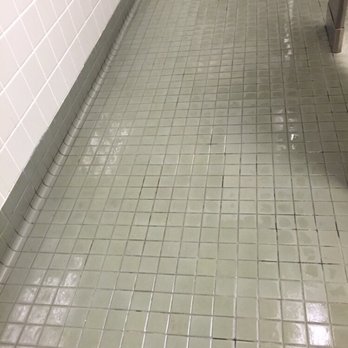 JES Cleaning - Tile and Grout Cleaning bathrooms (after) at fed ex - Office Cleaning Near Me