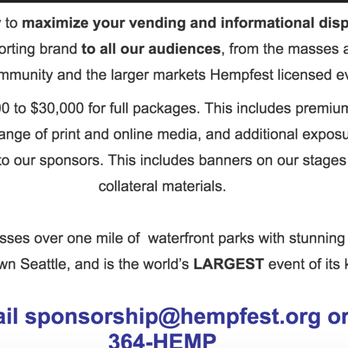 Seattle Hempfest - It's strictly about money now....... - Festivals Near Me - Seattle, Washington Seattle Hempfest - It's strictly about money now....... - Festivals Near Me - Seattle, Washington