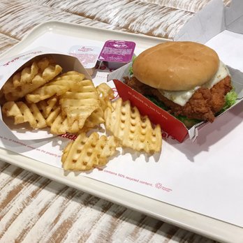 Chick-fil-A - Spicy Deluxe Sandwich, Waffle Fries, Polynesian Sauce, Chick-fil-A Sauce - Fast Food Near Me - Bellevue, Washington