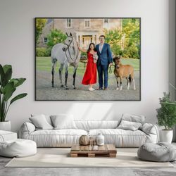 Catherine Michele Photography - Showing our float frame with a beautiful equestrian family portrait.