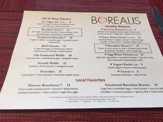 Menu photo 8 Borealis Aurora, CO