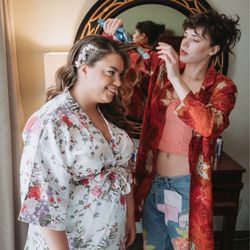 Bohemia Salon On Shem Creek - Isabelle doing my wedding hair last year!