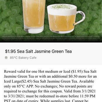 85°C Bakery Cafe-Glendale - Monthly deal! Which I love - Bakeries Near Me - Glendale, California