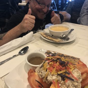 EggTown - I got the lobster bisque with the stuffed tomato with tuna salad, and although very simple it was delicious - Breakfast & Brunch Near Me - Tampa, Florida