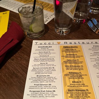 Tucci - Menu and gin and tonic - Italian Near Me - Lake Oswego, Oregon Tucci - Menu and gin and tonic - Italian Near Me - Lake Oswego, Oregon