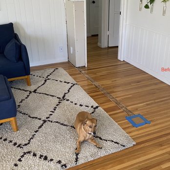 DMM Floor Covering - Large crack in the floor where pony wall was removed - Flooring Near Me DMM Floor Covering - Large crack in the floor where pony wall was removed - Flooring Near Me