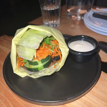 Buddha Belly Burger - Banh Mi Burger (lettuce wrapped, for her pleasure) - Salad Near Me - Sacramento, California Buddha Belly Burger - Banh Mi Burger (lettuce wrapped, for her pleasure) - Salad Near Me - Sacramento, California