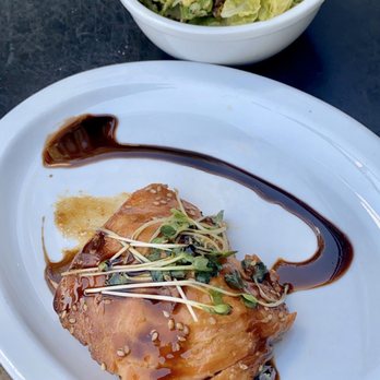 Joan's on Third - Soy Glazed Salmon & Brussel Sprouts - Breakfast & Brunch Near Me - Los Angeles, California