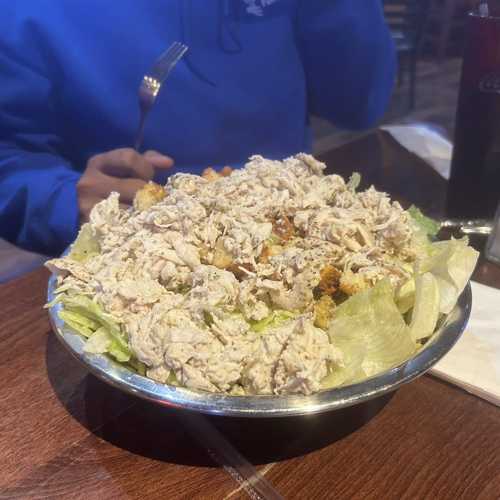 PaPPo's Pizzeria & Pub - Chicken Caesar salad. Never seen this much chicken on a salad. - Italian Near Me - Fairview Heights, Illinois PaPPo's Pizzeria & Pub - Chicken Caesar salad. Never seen this much chicken on a salad. - Italian Near Me - Fairview Heights, Illinois