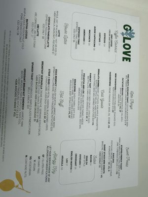 Menu photo 1 G-Love Portland, OR