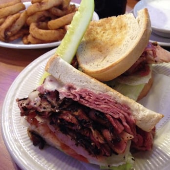 Louie's Ham & Corn Beef Shop - "House Favorite" with corned beef, ham & pastrami on toasted rye, a high five for your taste buds. - Sandwiches Near Me - Warren, Michigan Louie's Ham & Corn Beef Shop - "House Favorite" with corned beef, ham & pastrami on toasted rye, a high five for your taste buds. - Sandwiches Near Me - Warren, Michigan