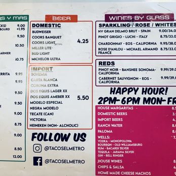 Tacos El Metro - Menu (2026 August) - Tacos Near Me - Dallas, Texas Tacos El Metro - Menu (2026 August) - Tacos Near Me - Dallas, Texas