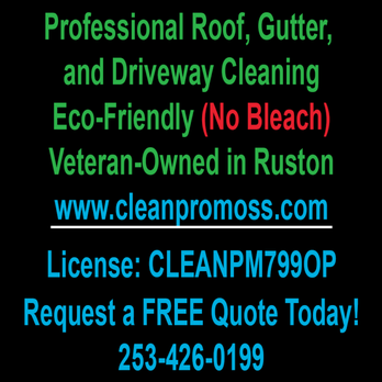 Clean Pro Moss - Promo - Roofing Near Me - Ruston, Washington