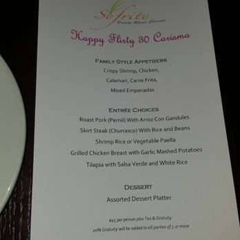 Sofrito New York - Menu for a private group - Latin American Near Me - New York, New York