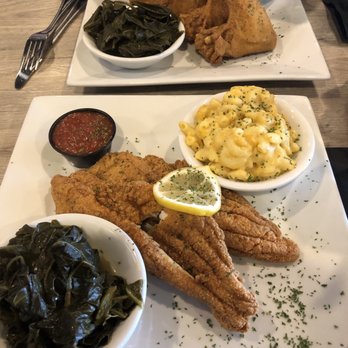 Della J's Delectables - Fried Catfish, fried chicken, 4 cheese Mac and cheese, and collard greens - Southern Near Me - Alexandria, Virginia Della J's Delectables - Fried Catfish, fried chicken, 4 cheese Mac and cheese, and collard greens - Southern Near Me - Alexandria, Virginia